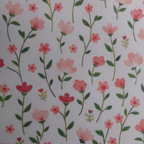 پارچه فلامنت گلدار زمینه سفید(ph1)