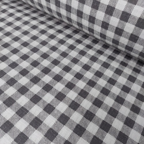 پارچه نخ پنبه زنبوری چهار خونه طوسی ( Z15 )