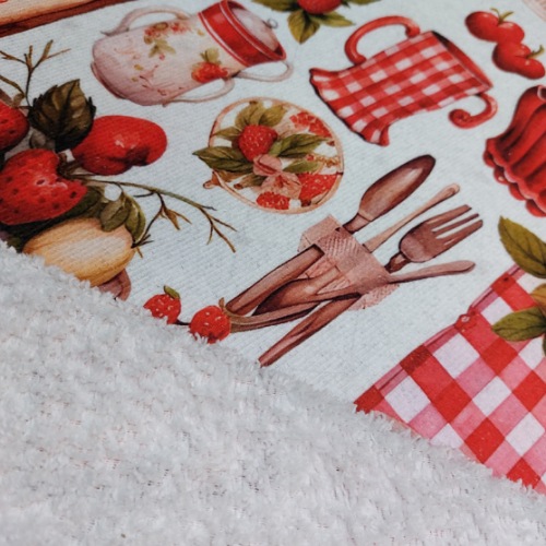 حوله دستمالی طرحدار قرمز (H07)